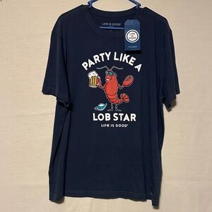 Life Is Good Men’s Navy Party Lobster Tee